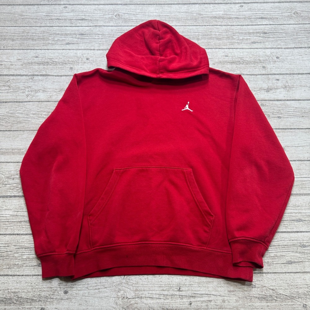 Air Jordan Hoodie Men's Small Red Jumpman Fleece Lined Athletic Training Workout